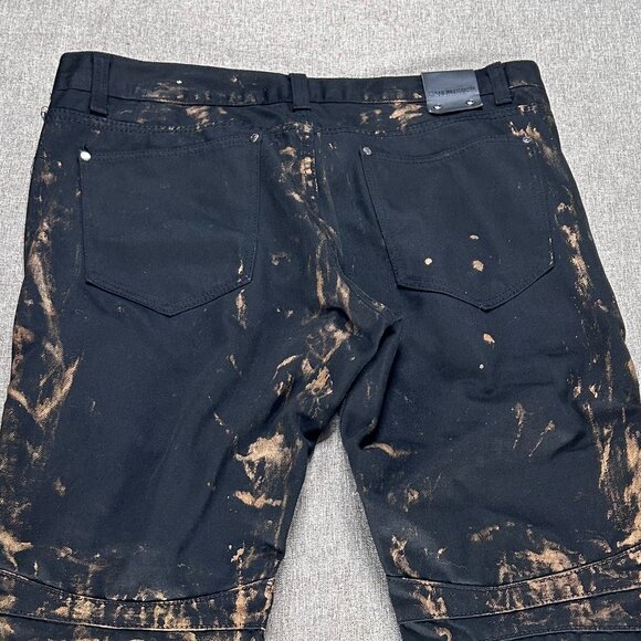 Diamond Stash Denim Jeans Men's 38 Brandon SLIM FIT Black Gold Streaks Casual - Picture 8 of 13